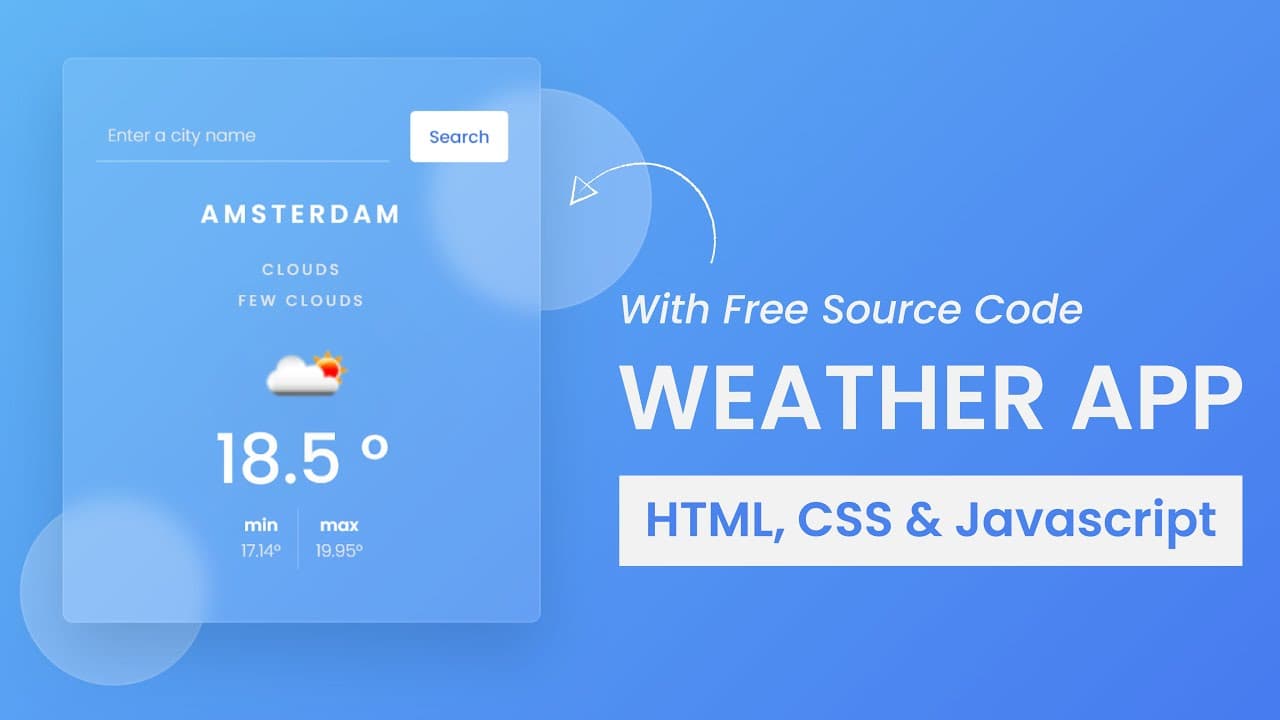 Building a Dynamic Weather Application using the JavaScript DOM
