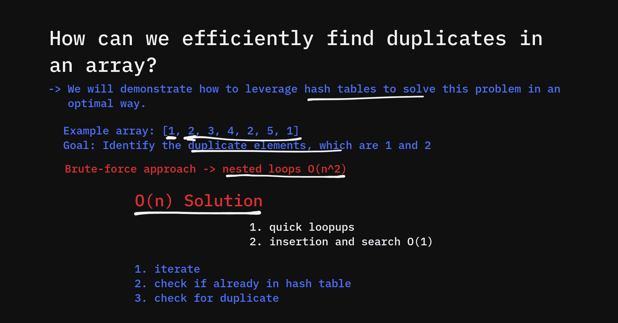 Hash Tables: Finding Duplicates in an Array | Day #19